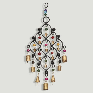 Metal mobile with 16 bells 40.5x19cm