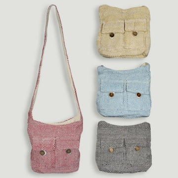 Cotton bag 25x27cm assorted solid colors