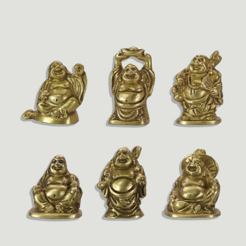 Set 6/Pekong brass 4-5cm