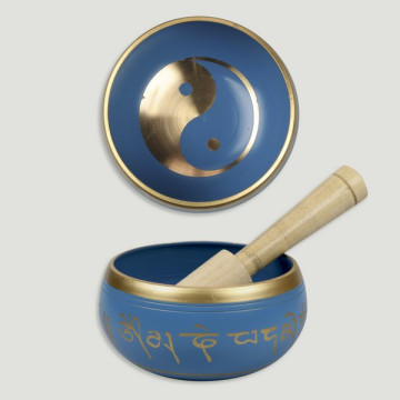 Brass tibetan bowl. Patina carved model. Blue color. 10-12,5cm