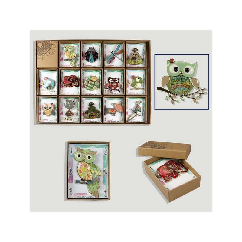 FASHIONABLE BROOCH. PACK 15. Broche metal esmaltado FASHIONABLE BROOCH. PACK 15. Broche metal esmaltado