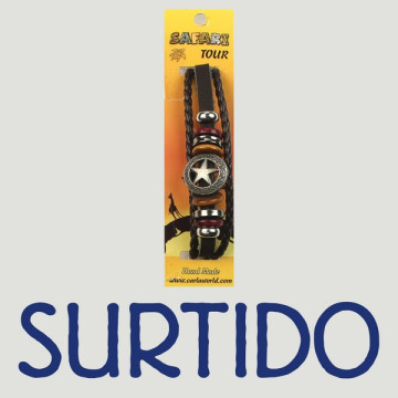 Gancho 66 – Pulsera doble piel con cordón de nudo corredizo. Modelos charms surtidos