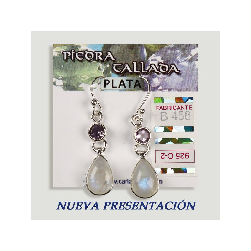SILVER earrings. Moonstone + assorted carved stone. cabochon shape SILVER earrings. Moonstone + assorted carved stone. cabochon shape