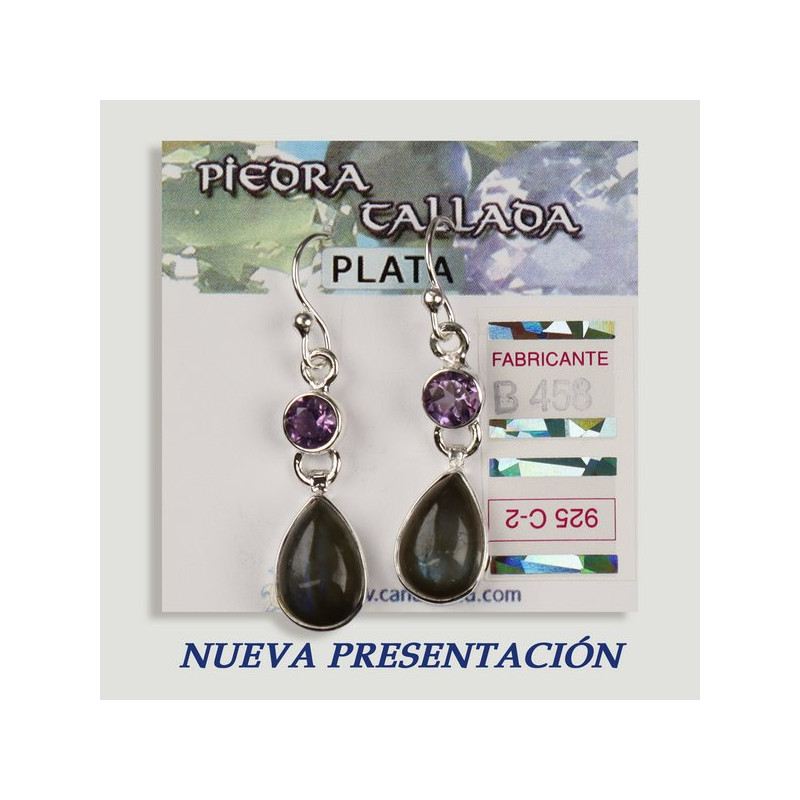 Brincos de prata. Labradorita + pedra facetada sortida. forma de cabochão Brincos de prata. Labradorita + pedra facetada sortida. forma de cabochão