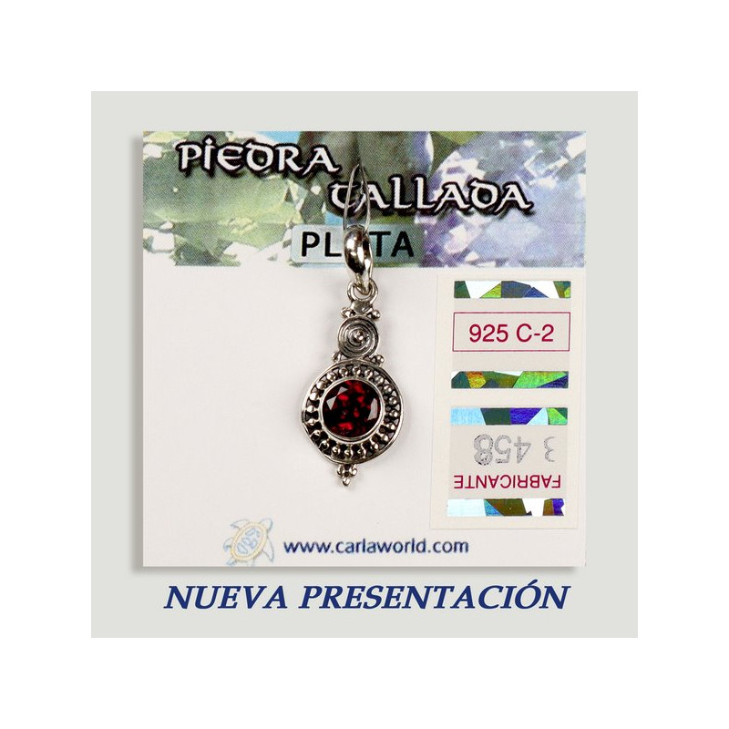 Pingente de PRATA. Granada com espiral. Pingente de PRATA. Granada com espiral.