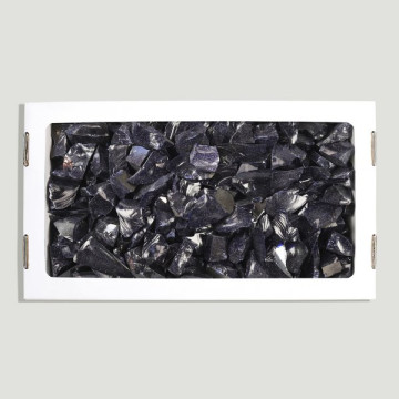 Massive sliced blue gold aventurine. 1.5kg box. 26x14cm