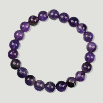 AMETHYST. Elastic ball bracelet. Assorted sizes.