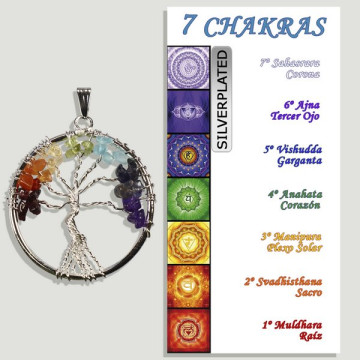 CHAKRA. Colgante Silverplated Arbol de la Vida