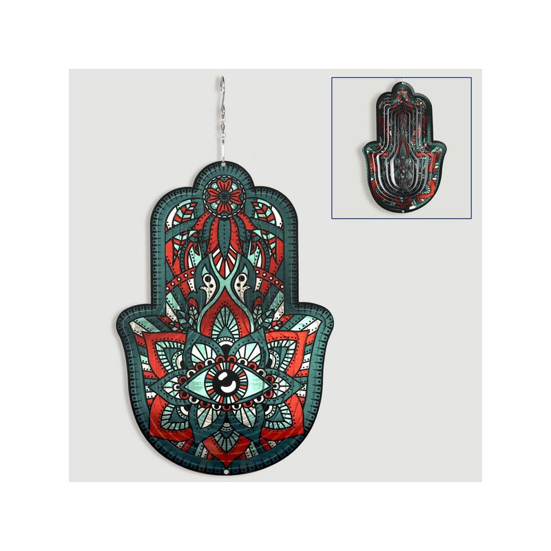 Tournevis en acier. Main de Fatima verte. 21x30cm. Tournevis en acier. Main de Fatima verte. 21x30cm.