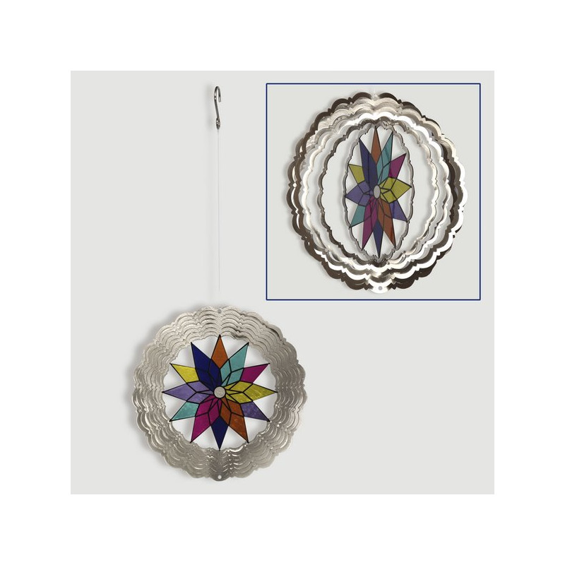 Spinner acero. Estrella multicolor. 15cm. Spinner acero. Estrella multicolor. 15cm.
