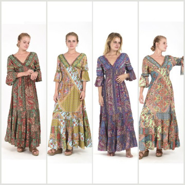 Long polyester dress (Silk...