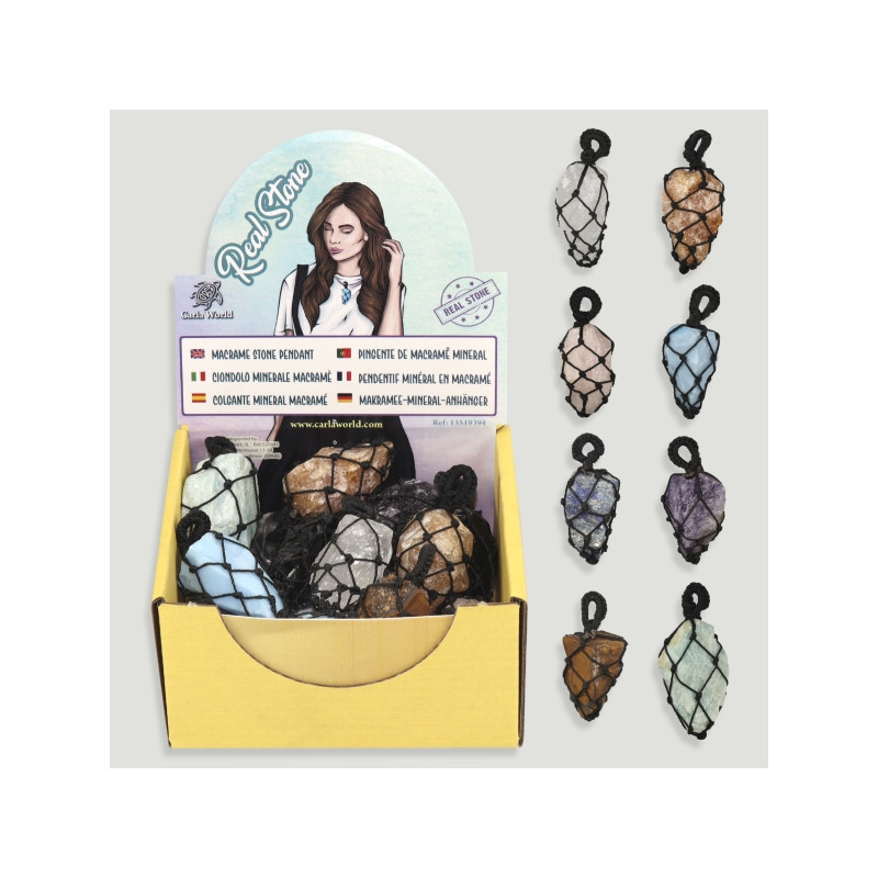 ROYAL STONE. Cage pendant with assorted raw mineral. ROYAL STONE. Cage pendant with assorted raw mineral.