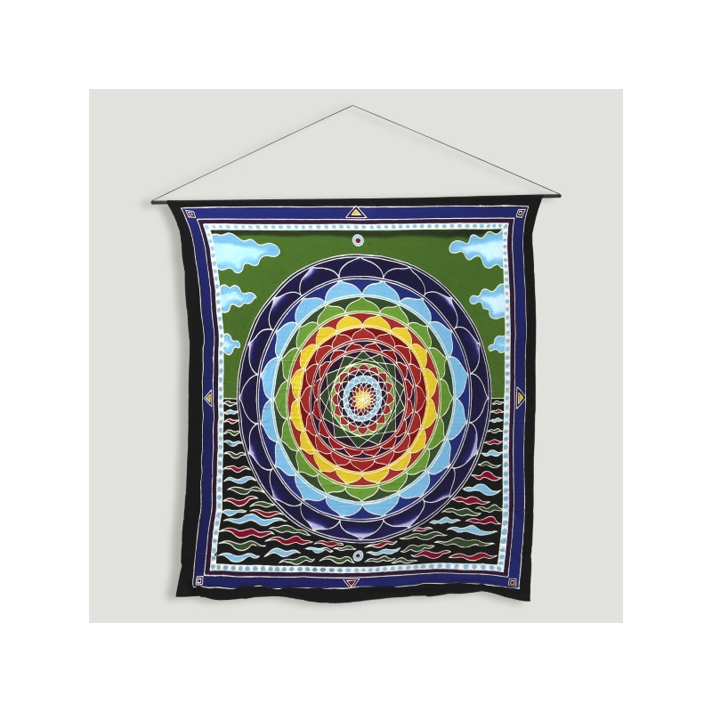 Cotton fabric. Flower of life landscape. 1x1.10m. Cotton fabric. Flower of life landscape. 1x1.10m.