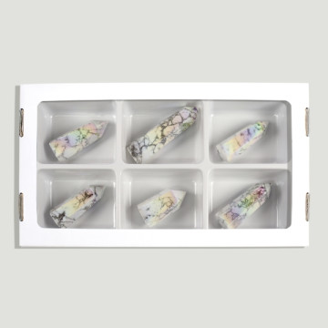 White Howlite Aura Tip. 30-50gr. (Al6).