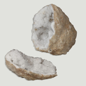 Quartz geode (pair) – Morocco. Super big.