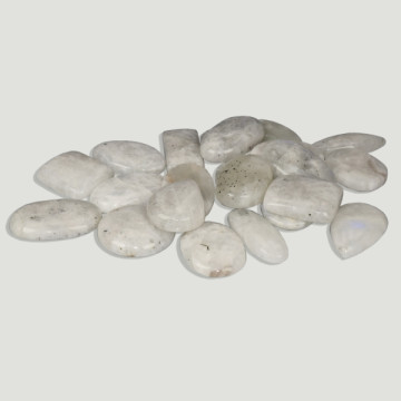 Moonstone cabochon hole. 2mm. 250 gr.