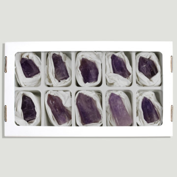 Amethyst Points – Bolivia. 30-50gr. (Al10).