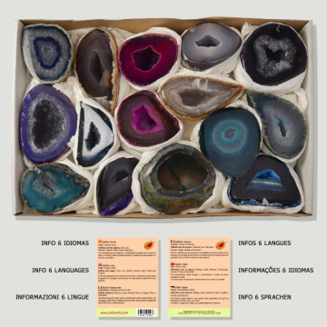 Agate Geode Box. 3-4kg approx. 33x22cm.