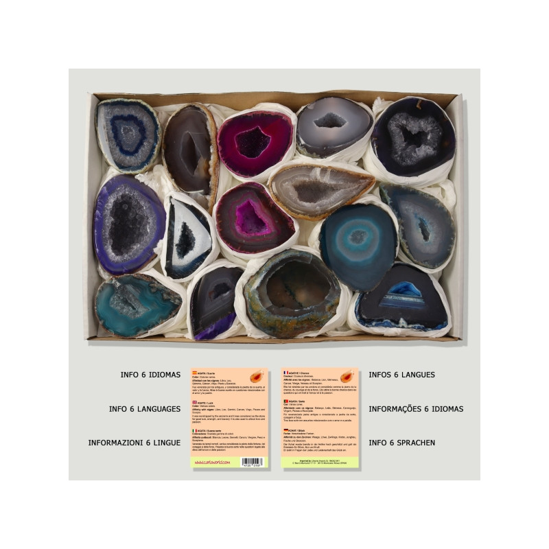 Boîte Géode Agate. 3-4kg env. 33x22cm. Boîte Géode Agate. 3-4kg env. 33x22cm.