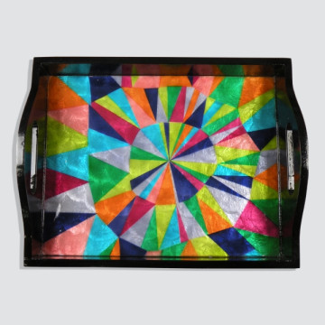 Capiz/mother-of-pearl tray....