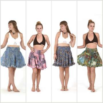 Polyester short skirt (Silk effect)