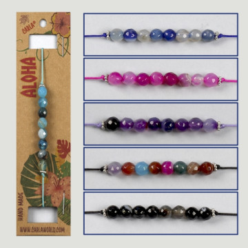 Hook 54. Adjustable mineral/shell bracelets.