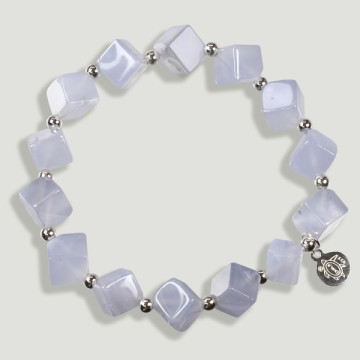 SKADE Silver Bracelet. Chalcedony.