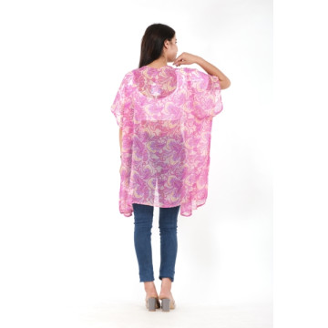 Poncho en mousseline