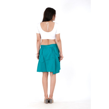 Short rayon skirt
