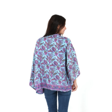 Short polyester kimono.