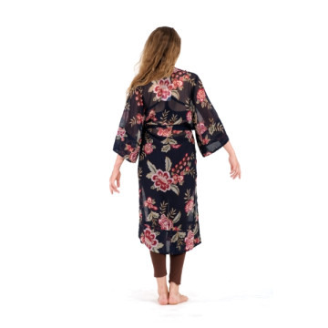 Kimono long en mousseline.