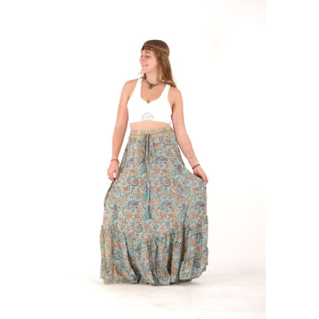 Long polyester skirt (silk effect).