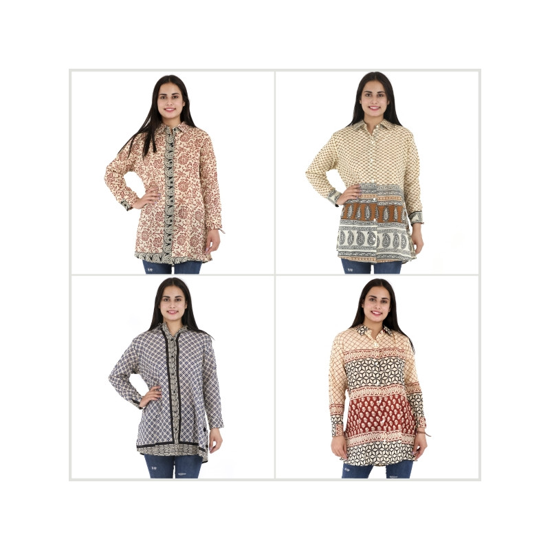 Short block-print tunic. Short block-print tunic.