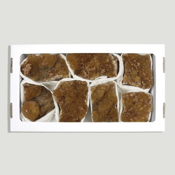 Druse Calcite Honey Box. Morocco. 26x14cm.