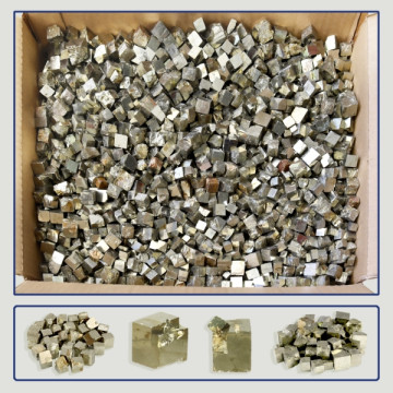 Pyrite Cube. 30Kg. 3600-4000 pieces approx.