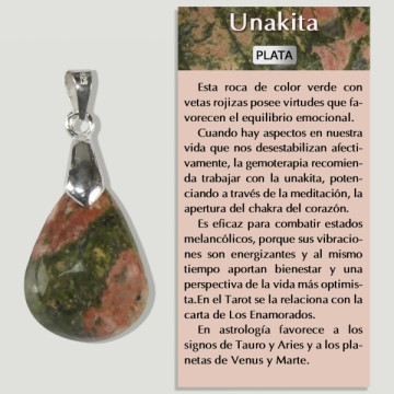 UNAKITE. SILVER pendant....