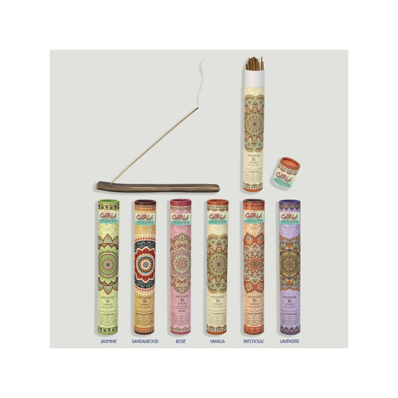 Tubo de incenso (30 varetas) + porta-incenso 4,5x28,5 cm Tubo de incenso (30 varetas) + porta-incenso 4,5x28,5 cm