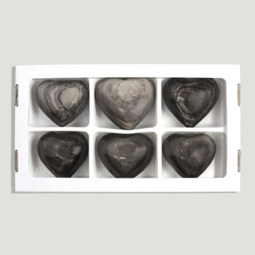 Corazón Obsidiana plateada 125-160gr- (Al6)