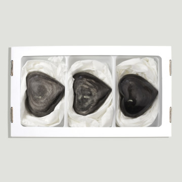 Corazón Obsidiana plateada 190-220gr-(Al3)