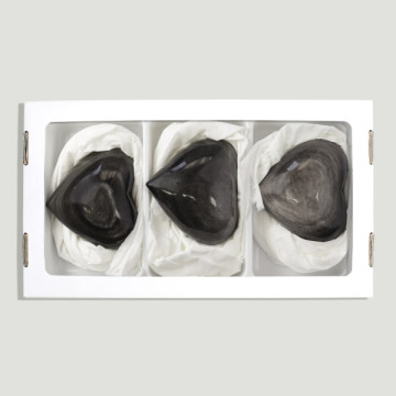 Argent Obsidienne Coeur 220-250gr- (Al3)