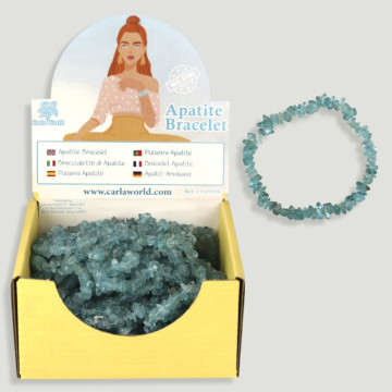 Display Apatite chip elastic bracelet