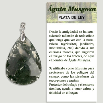 MOSS AGATE Silver pendant - Assorted shape