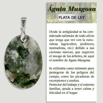 MOSS AGATE Silver pendant - Assorted shape