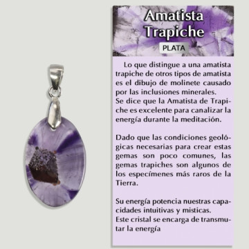 TRAPICHE AMETHYST Silver pendant - Assorted shape