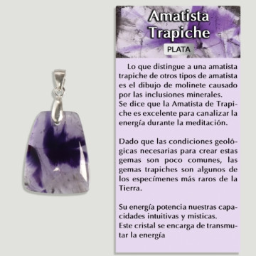 TRAPICHE AMETHYST Silver pendant - Assorted shape