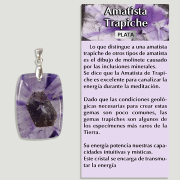 TRAPICHE AMETHYST Silver pendant - Assorted shape