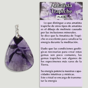 TRAPICHE AMETHYST Silver pendant - Assorted shape