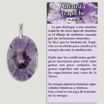 Pingente TRAPICHE AMETHYST Prata - Forma variada