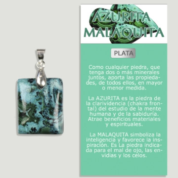 AZURITE MALACHITE Silver pendant - Assorted shape