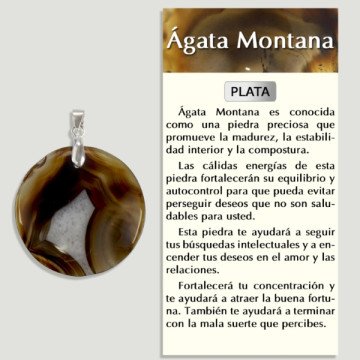 AGATE ARGENT Pendentif argent - Forme assortie